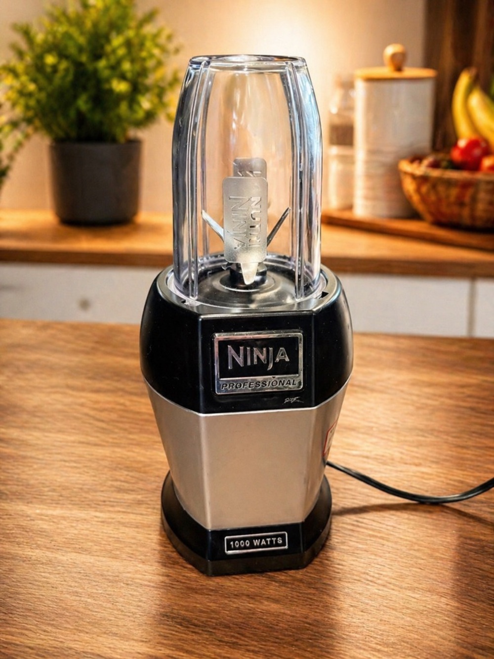 Ninja Silver and Black Personal Blender Base
